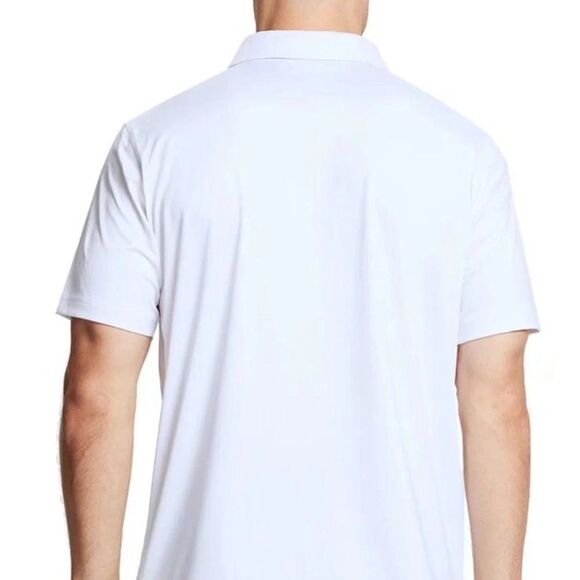 Maelreg White Performance Men's Quick Dry Solid Golf Polo Shirt in Size Large - Picture 4 of 9